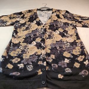 Isaac Mizrahi womens top rn81893 size extra large multi colored floral